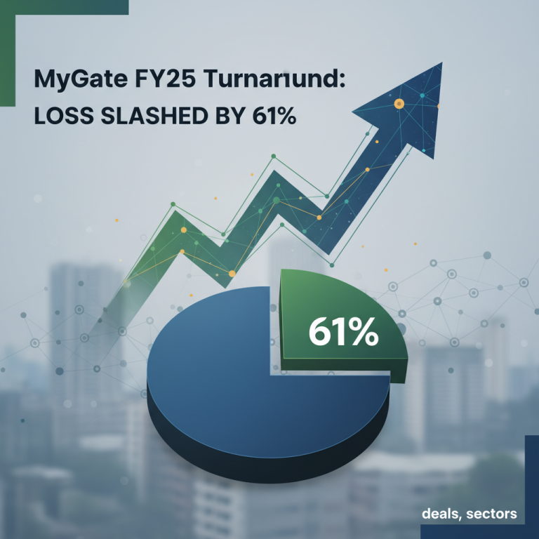 A professional graphic representing financial growth with a pie chart showing 61% and an upward trend arrow.