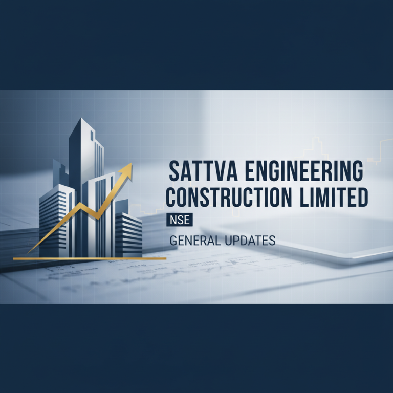 Professional graphic showing skyscrapers, an upward-trending arrow, and financial documents, representing construction and market growth.