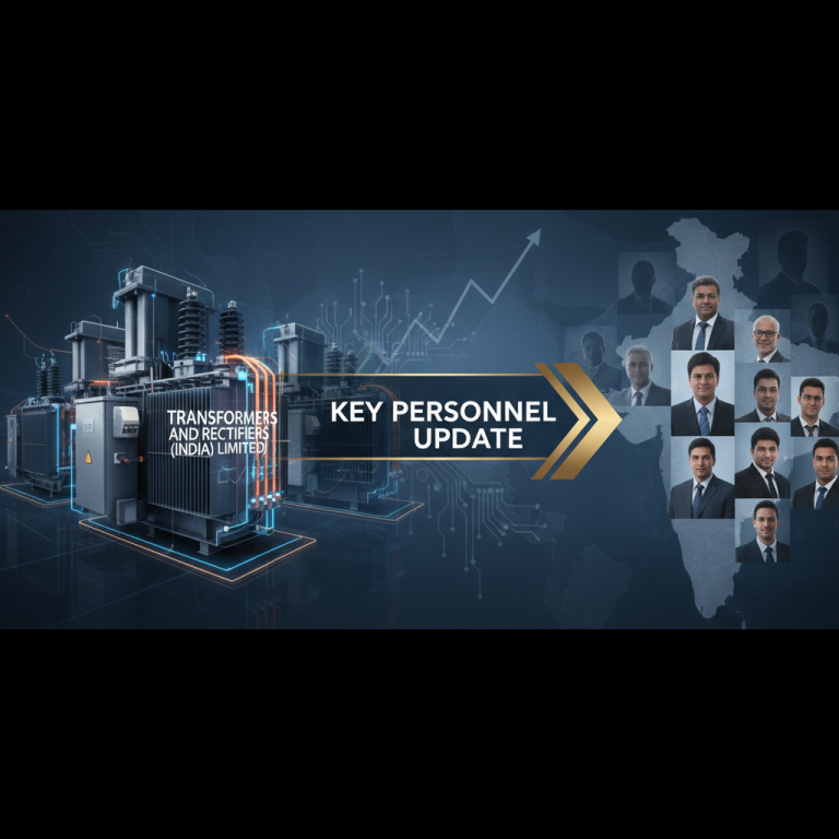 Professional image for "Transformers and Rectifiers (India) Limited Updates Key Personnel List" article.
