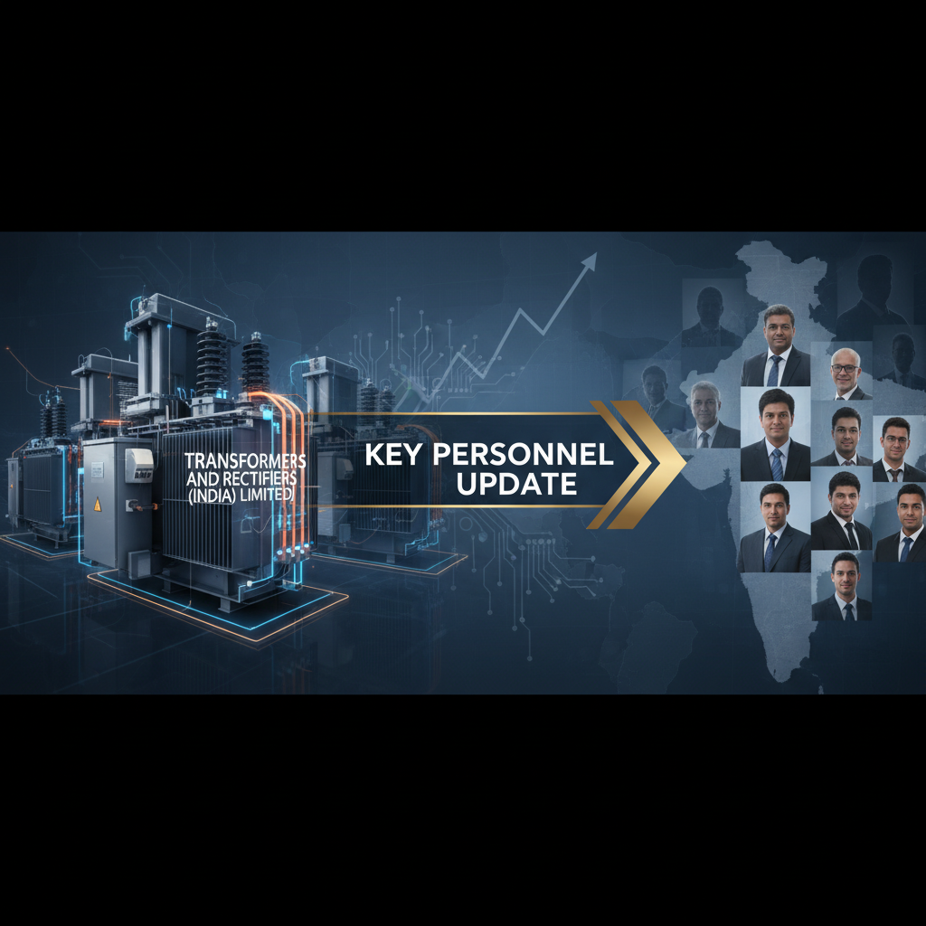 Professional image for "Transformers and Rectifiers (India) Limited Updates Key Personnel List" article.