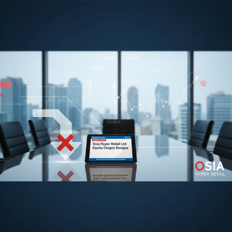 A professional image depicting a tablet displaying a news headline about an executive resignation.