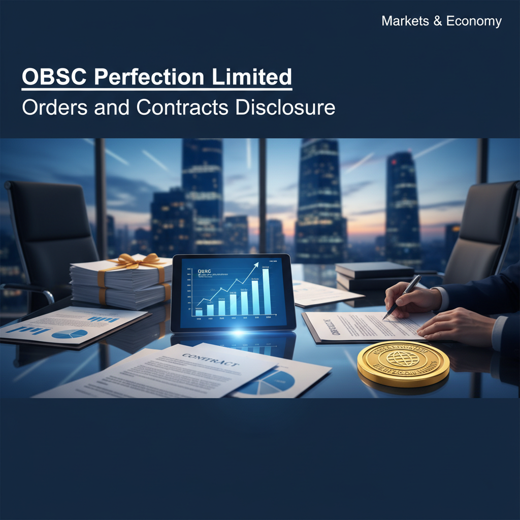 A professional image with text "OBSC Perfection Limited Orders and Contracts Disclosure" and "Markets & Economy".